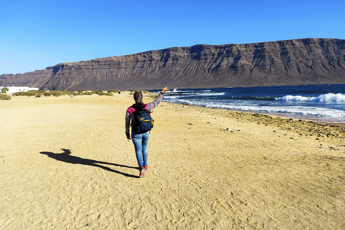 Risco de famara desde la graciosa