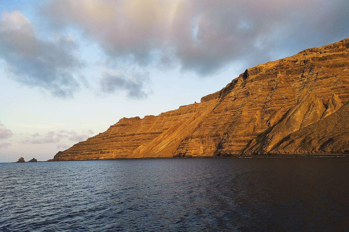 puesta de sol en la graciosa