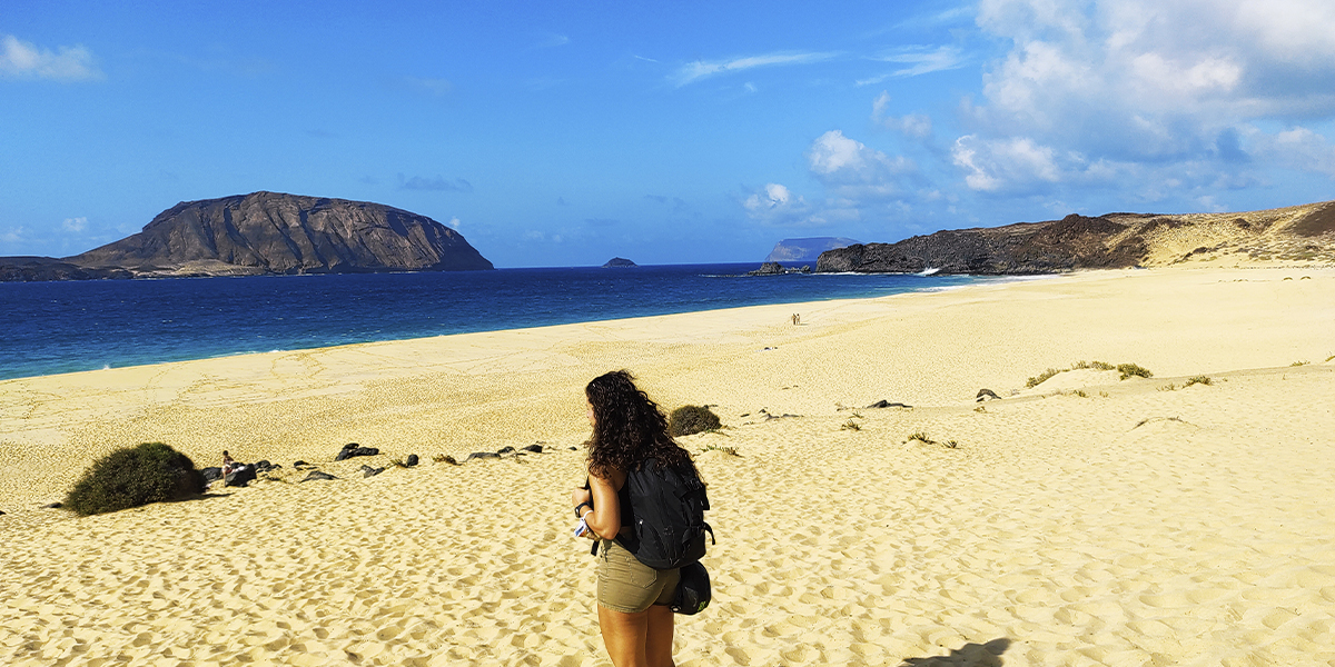 Playa de las conchas en la Graciosa