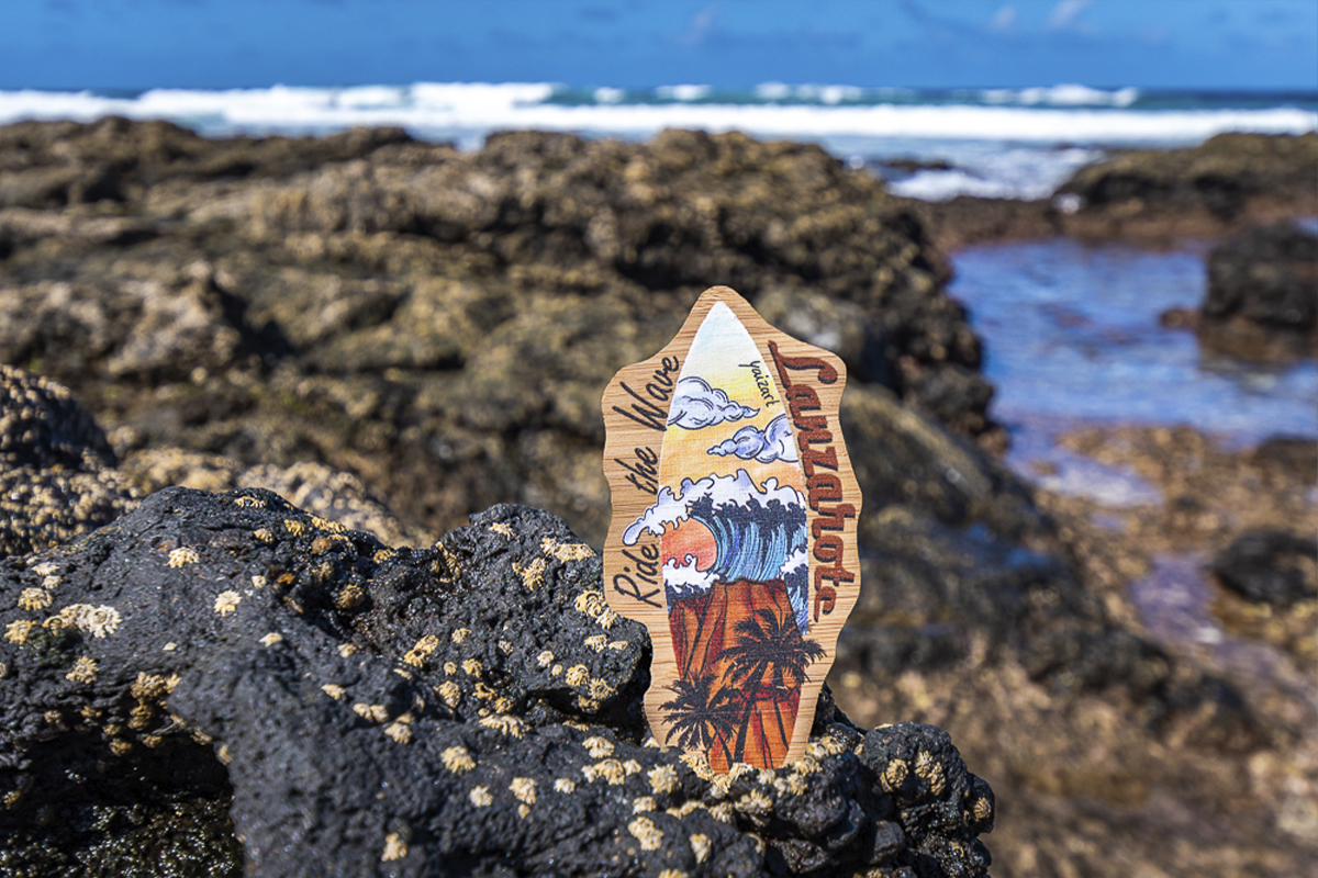 Souvenir de la santa surf en lanzarote