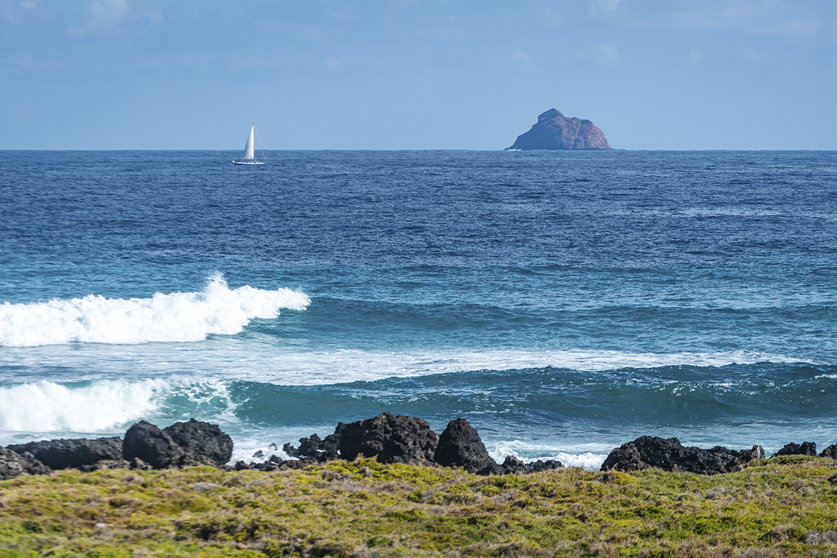 roque desde playas de surf del norte de lanzarote