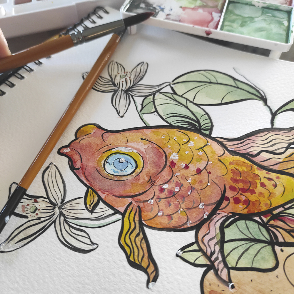 Watercolor fish