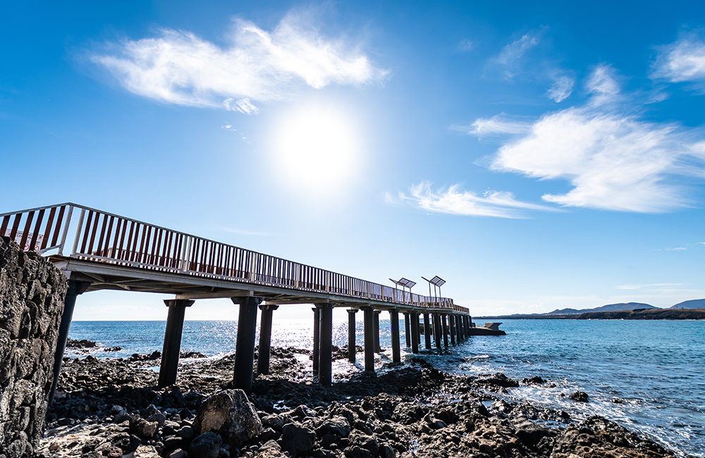 Bridge of Arrieta beach